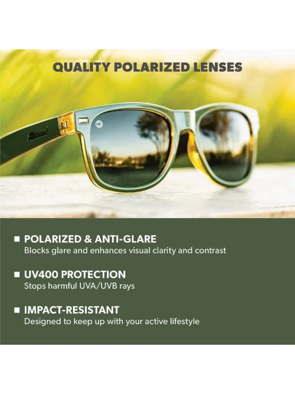 Stylish Large Polarized Sunglasses for Men & Women - UV400 Protection, Fashion